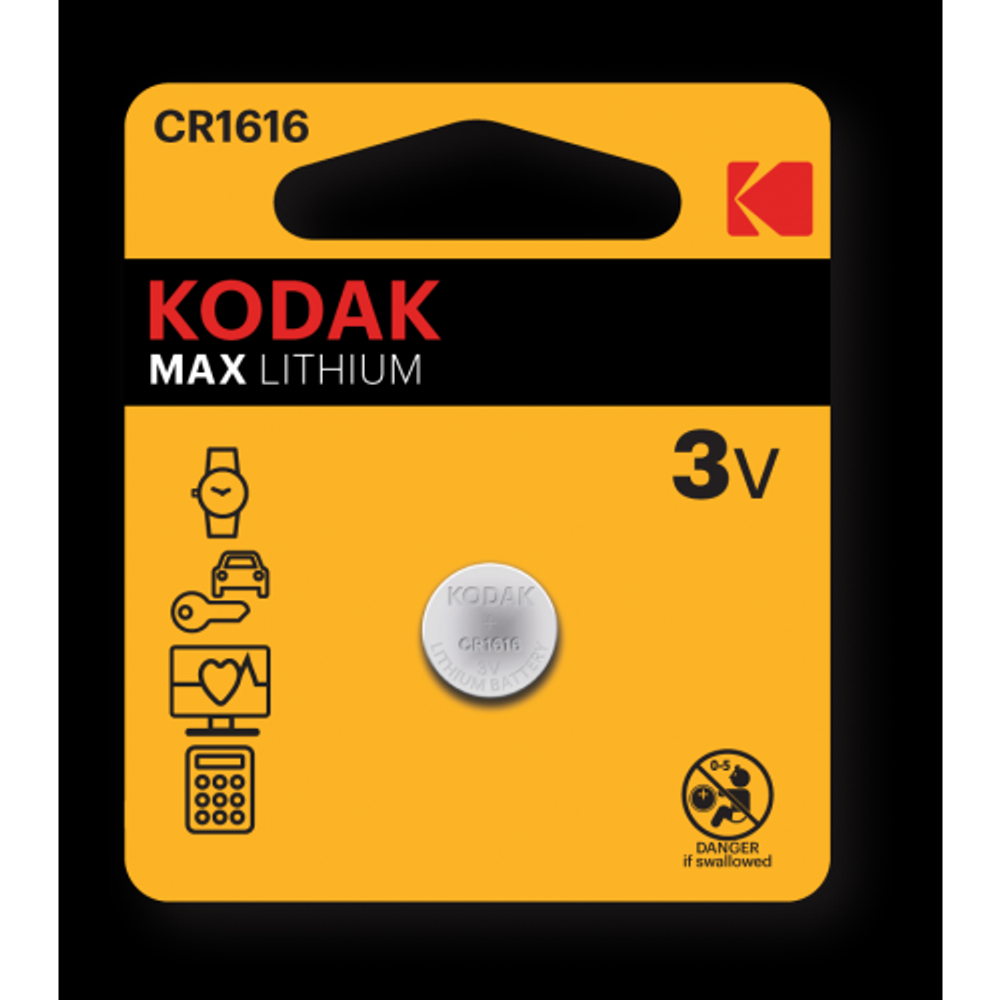 Батарейки Kodak CR1616-1BL MAX Lithium | Kodak