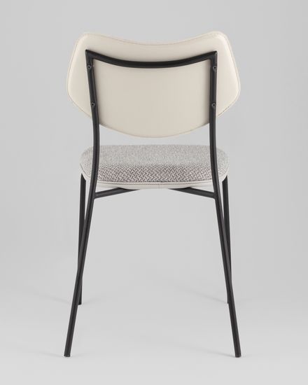 Стул обеденный Casey серый с серой экокожей