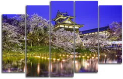 Модульная картина "Домик на берегу"