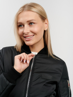 Женский бомбер-пилот черный