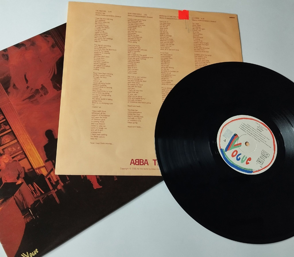Винтажная виниловая пластинка LP АББА ABBA The Visitors (France 1981) Head Over Heels