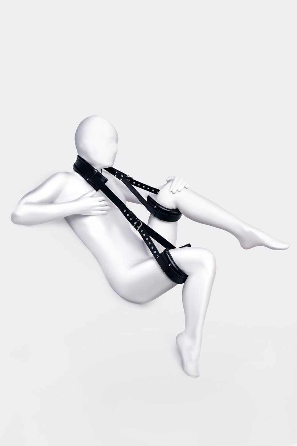 Черные кожаные стропы для фиксации Anonymo (Цвет: черный)