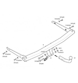 Фаркоп Westfalia 305421600001 Audi Q3 2011-, Volkswagen Tiguan 2007-2015(паспорт и сертификат в комплекте)(без электрики)