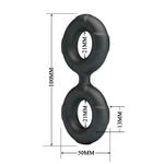 Черное двойное эрекционное кольцо Radwan (Цвет: черный)