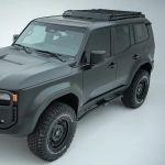 Пороги боковые фиксированные для Toyota Land Cruiser Prado 250 LC250 Тойота Крузер Крузак Подножка