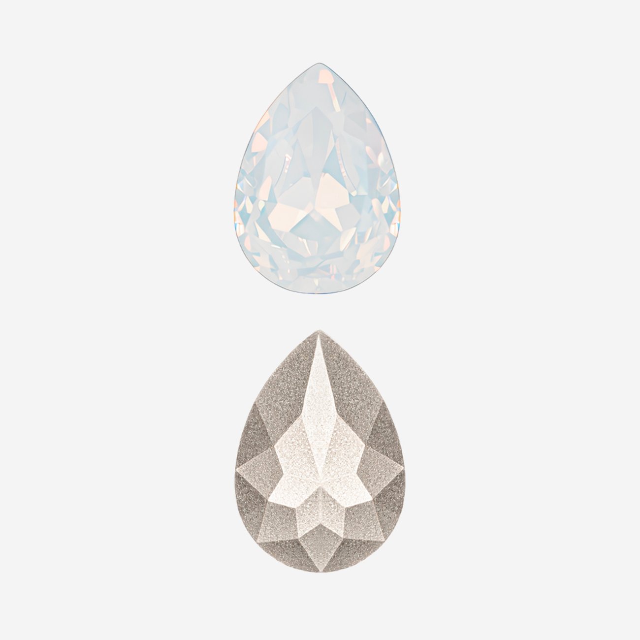 Кристалл Капля (Drop), оттенок "Белый Опал"/"White Opal", 10*7мм