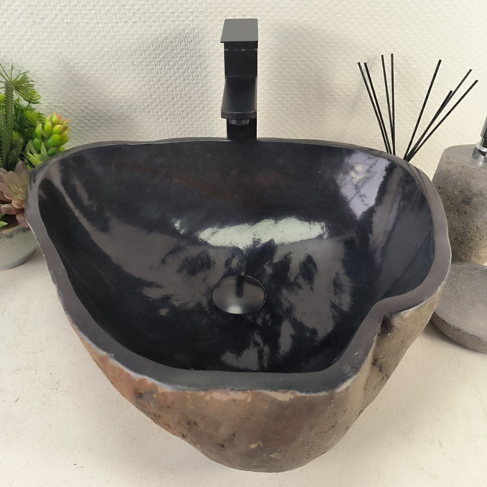 Раковина из речного камня RS-65104 48*43*15 0856
