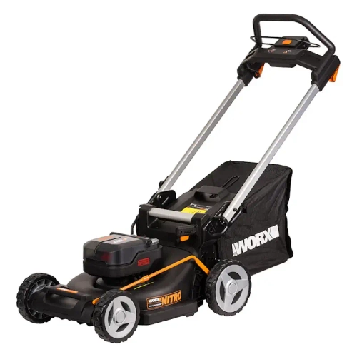WORX WG748E газонокосилка аккумуляторная (2 x 4 Ач, ЗУ)