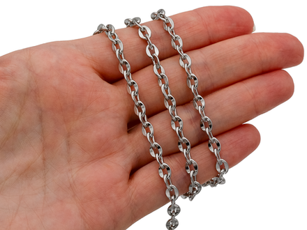 Цепь "Овальная. Якорная" 4,5мм, сталь