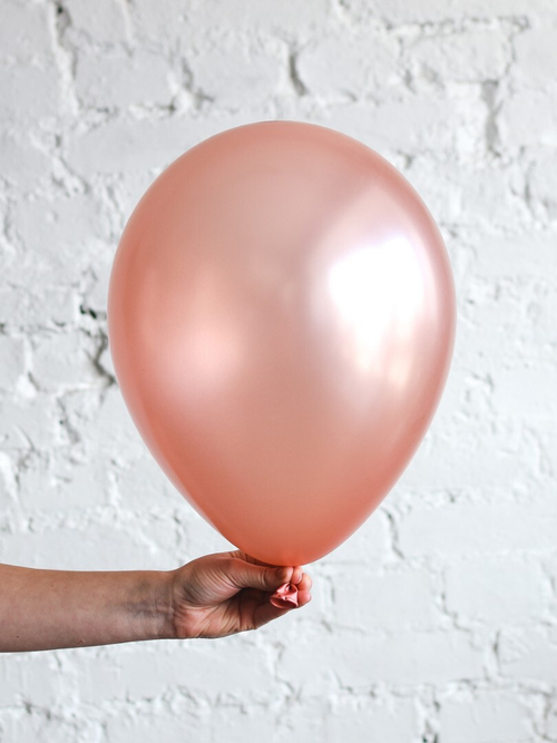 Латексный шар розовое золото металлик 30 см