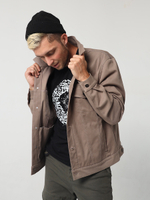 Джинсовая куртка джинсовка бежевая коричневая Город Горький