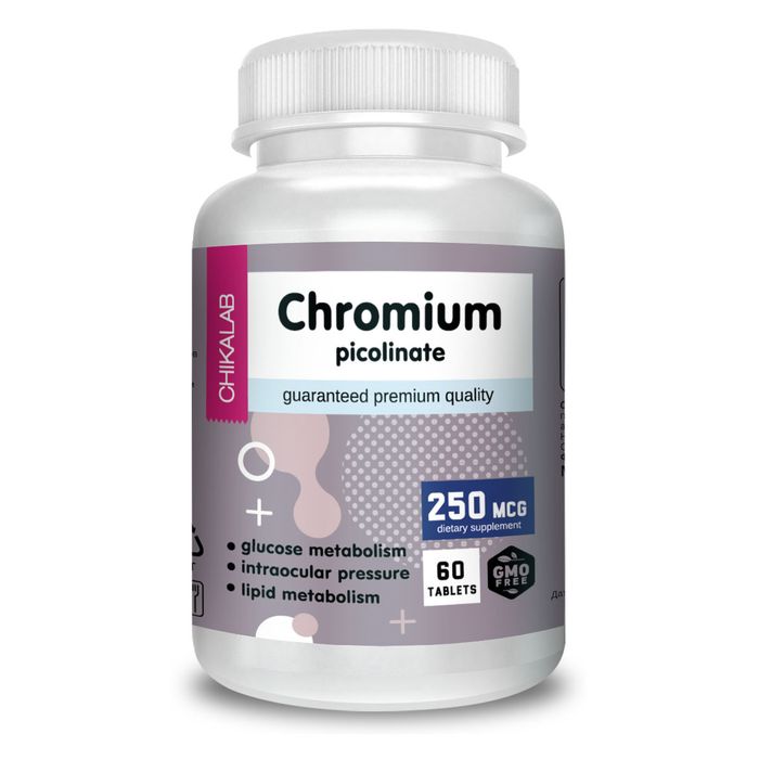 Пиколинат Хрома, Chromium Picolinate, Chikalab, 60 таблеток