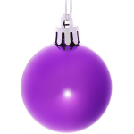 Новогодние шары 4 см (набор 24 шт) «Микс фактур», фиолетовый