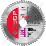 ЗУБР Мультирез 190 x 30мм 60Т, диск пильный по алюминию