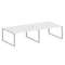 Metal System Рабочая станция на 4 места на О-образном м/к БО.СМ-4.4 Белый/Металл Серый 3200*1475*750