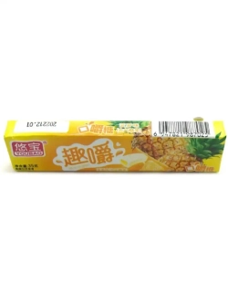 Жевательная конфета с начинкой Ананас 22 г * 20 шт