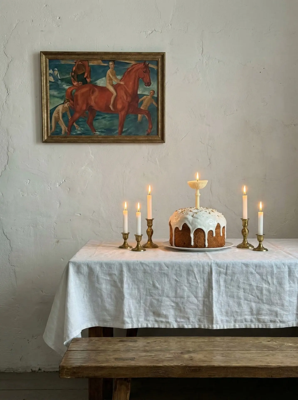 Свеча "Гриб Мухомор перезрелый" белого цвета