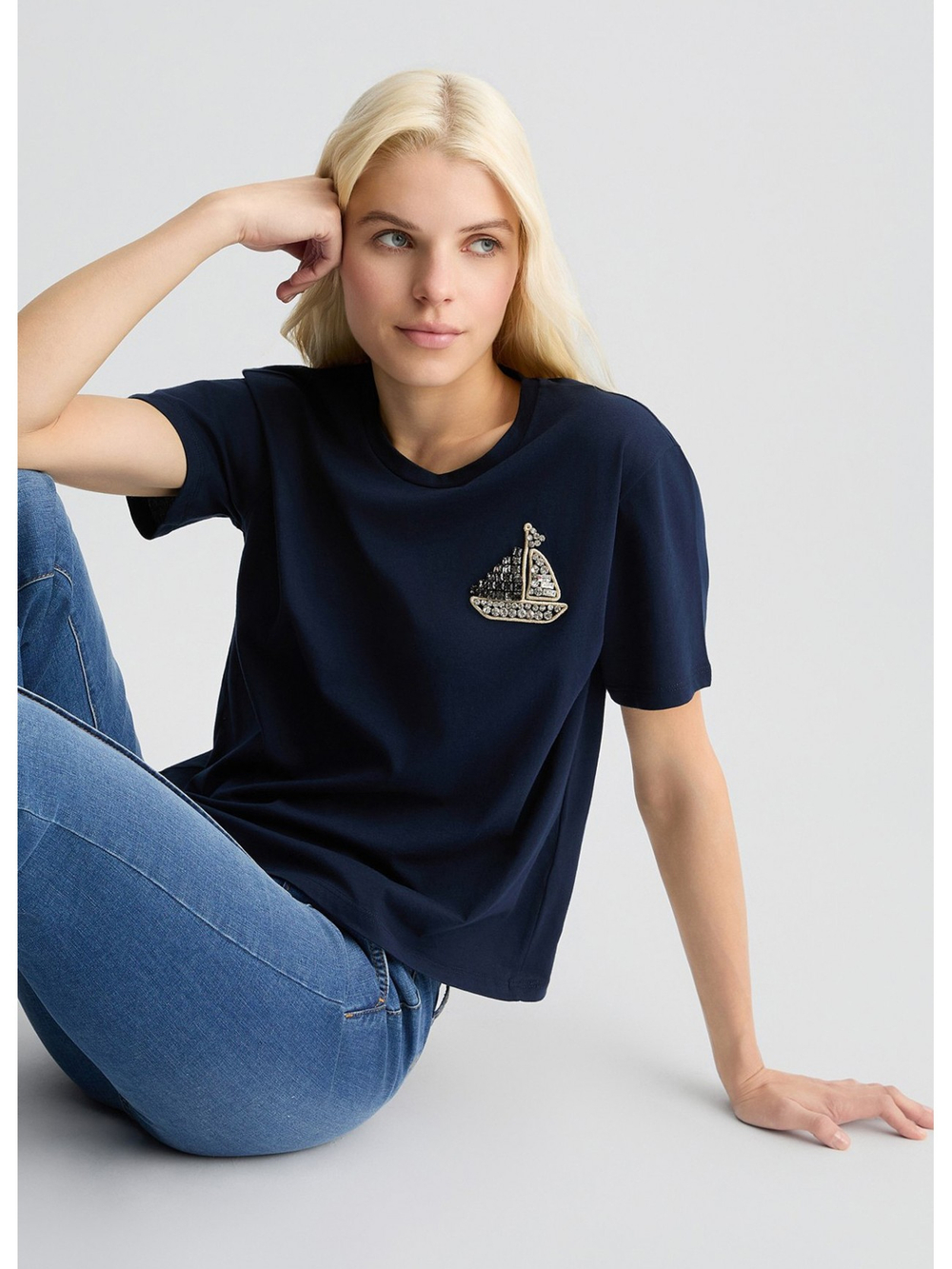 Футболка женская T-Shirt Ricamata LIU JO