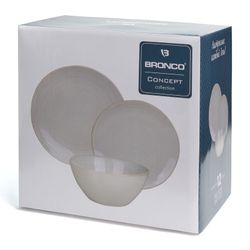 НАБОР ОБЕДЕННЫЙ BRONCO "CONCEPT" НА 4ПЕР. 12 ПР. БЕЖЕВЫЙ