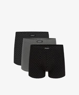 Трусы мужские боксеры (3шт), Atlantic 3MH-025/09, графит + светлый хаки + черные