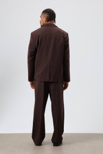 Однобортный коричневый оверсайз (УКОРОЧЕННЫЙ ПИДЖАК)