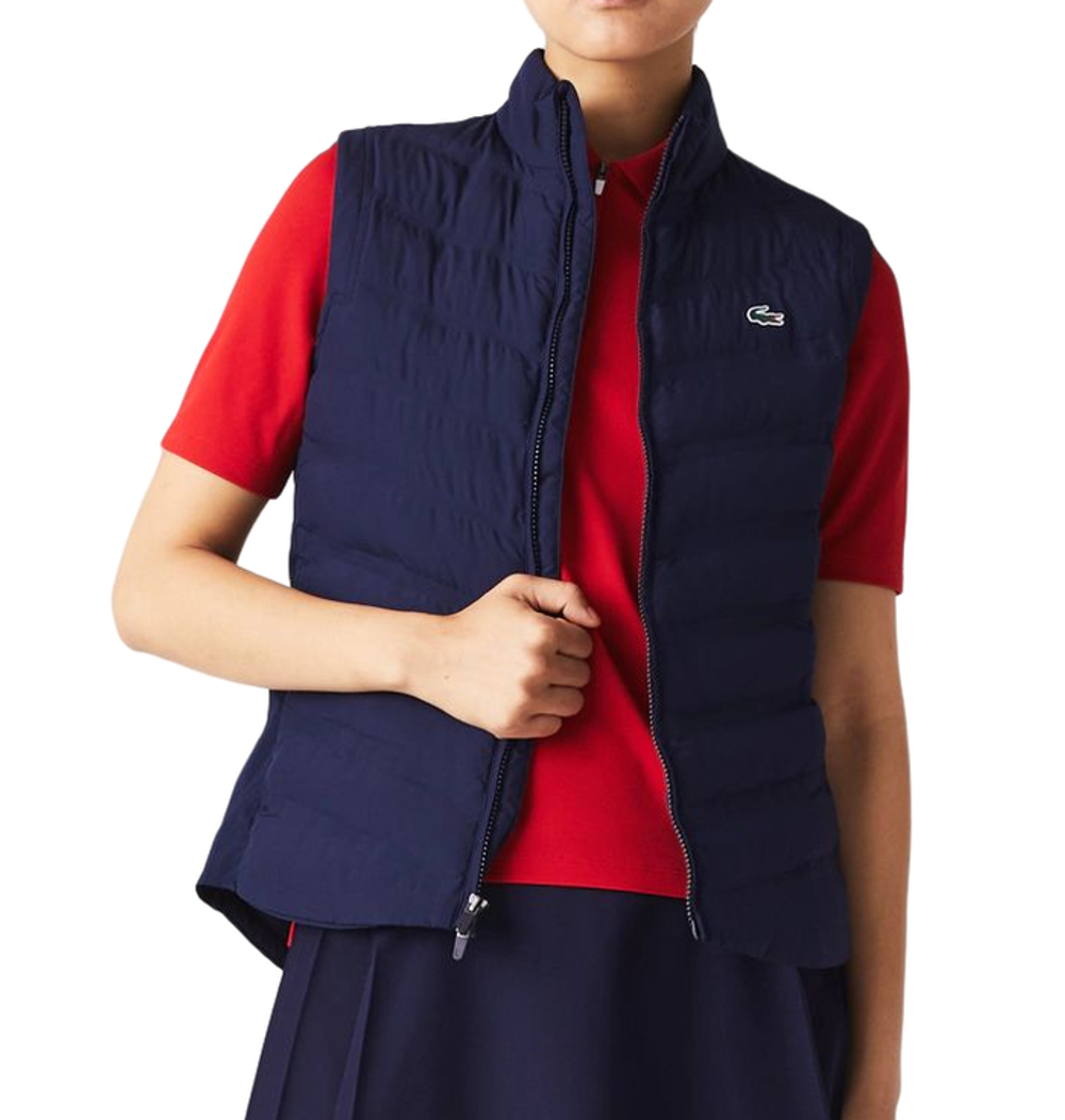 Женская теннисная жилетка Lacoste Sport Quilted Golf - navy blue