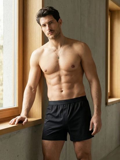 Трусы (1 шт) мужские семейные Atlantic MBX-662, микромодал, черный