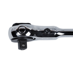 KING TONY (3752-09G) Трещотка 3/8", 235 мм, 72 зубца, дисковый механизм, поворотная голова с кнопкой