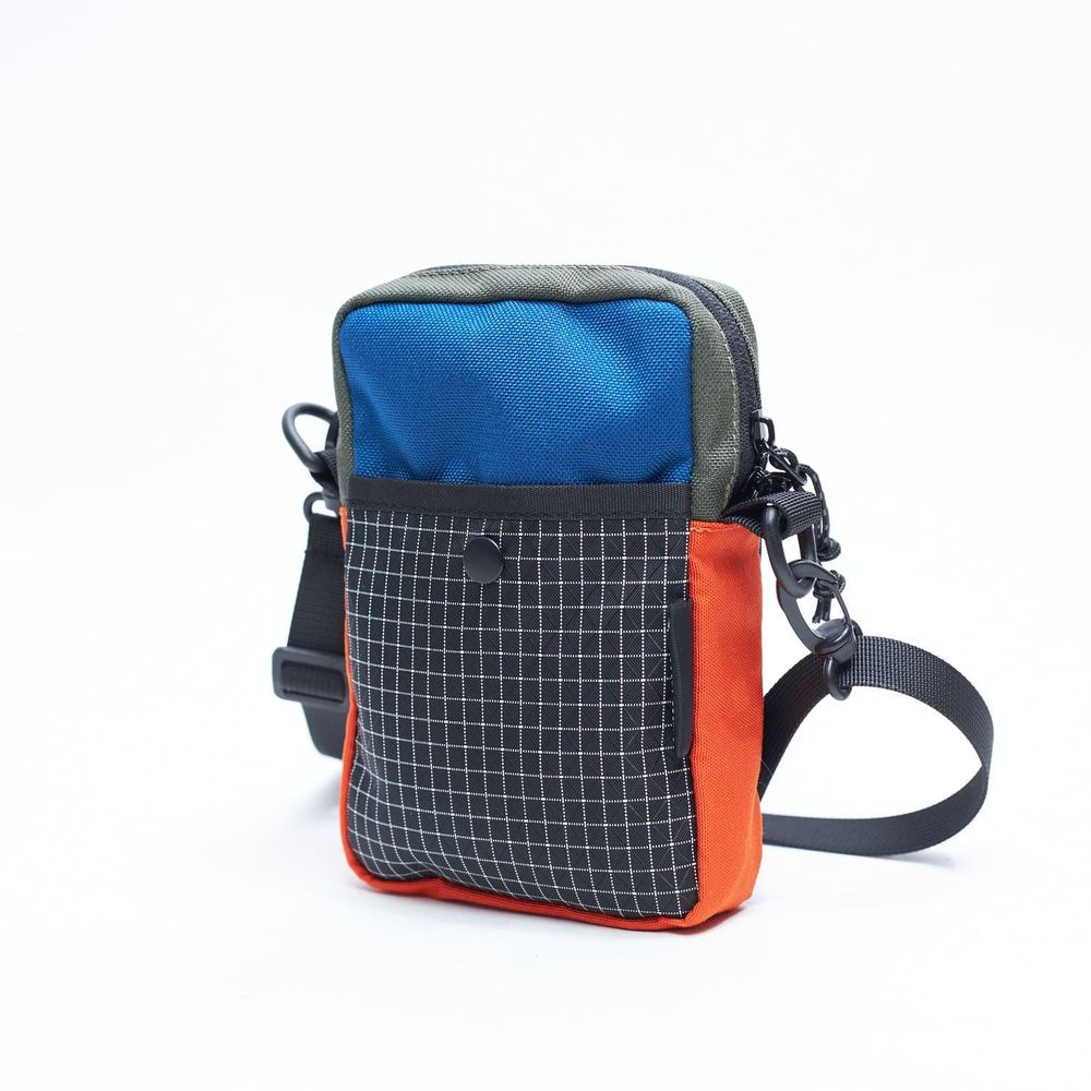 Сумка Gosha Orekhov GO Minipouch темно-синяя / хаки / оранжевая