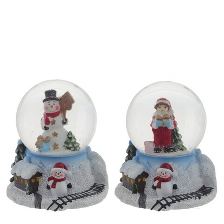GAEM Фигурка декоративная в стеклянном шаре "Снеговик", D 4,5 см, L5,5 W5,5 H6 см, 2в.