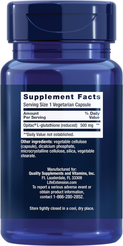Glutathione 500 мг 30 капсул Life Extension