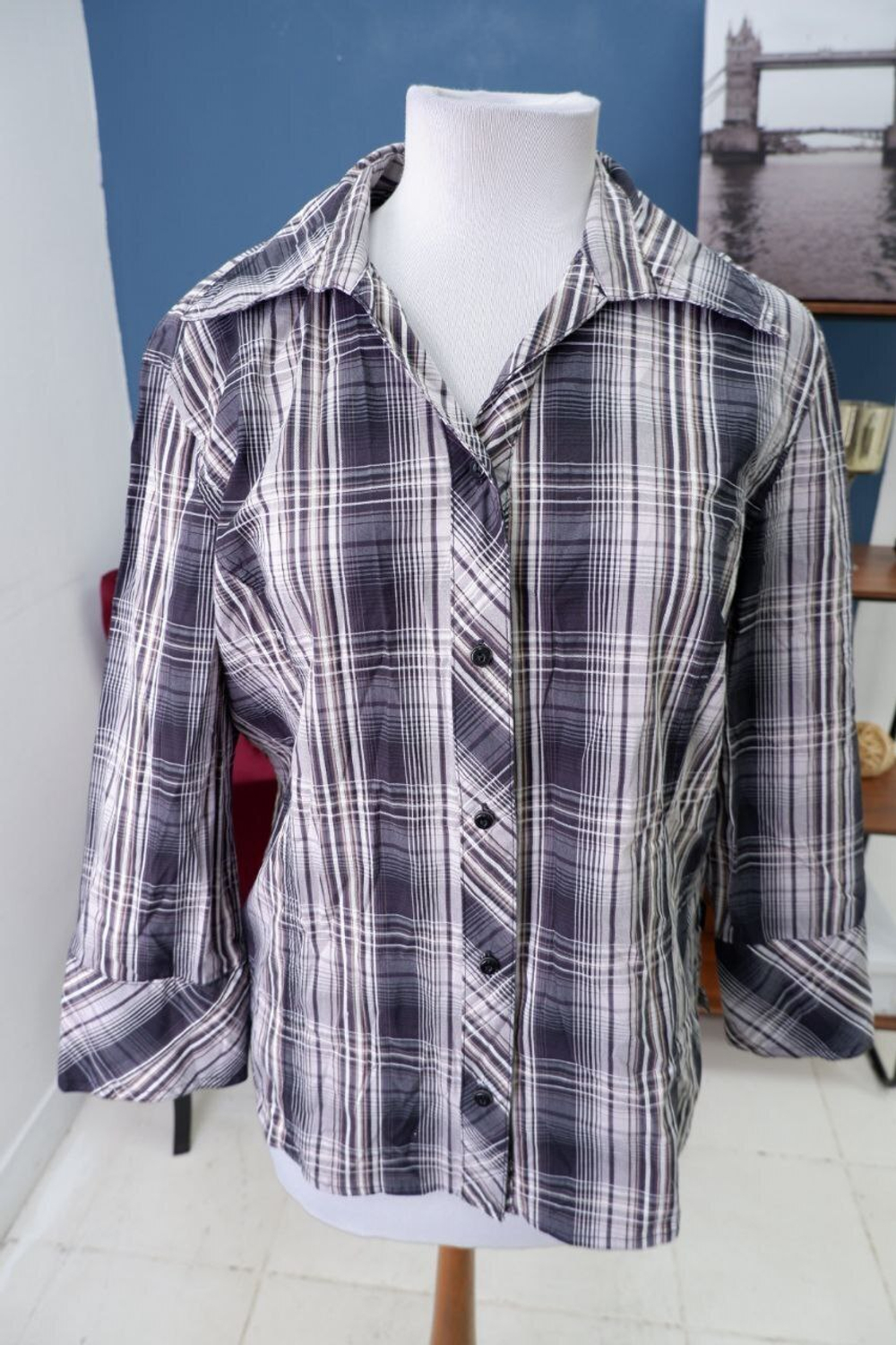 Рубашка Cecil в клетку 48 размер