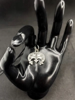 Защитный магический славянский кулон оберег Лунница сталь