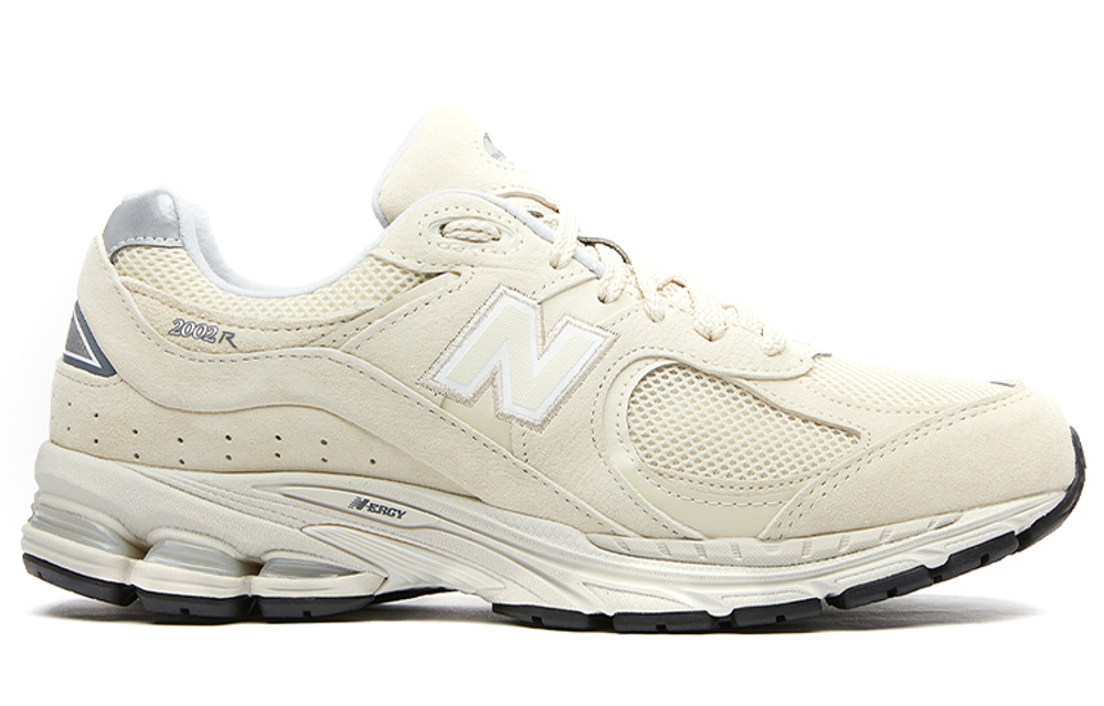 New Balance NB 2002R casual fashion mesh anti-fur fabric synthetic leather shock absorption non-slip wear-resistant low-top running shoes for men and women the same style light beige