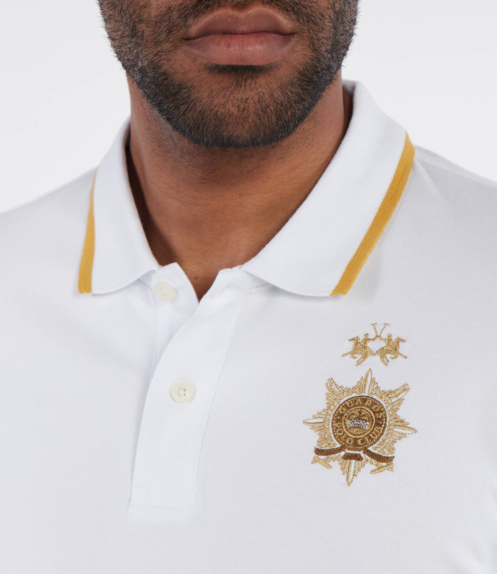 Поло La Martina - белый(YMPG01 PK001)