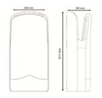 Сушилка погружная 1760 W ABS V-JET NOFER TRIBLADE 01305.AS серебристый серый