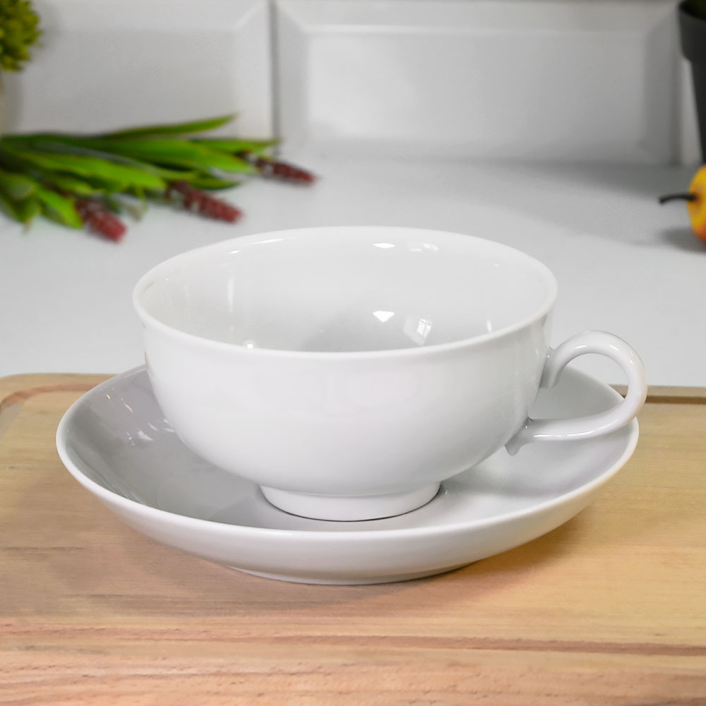 Чашка бульонная 400мл с блюдцем Без деколи