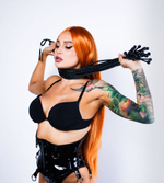 Черный флоггер Scandal из натуральной кожи с бусинами на концах - 80 см. (Цвет: черный)