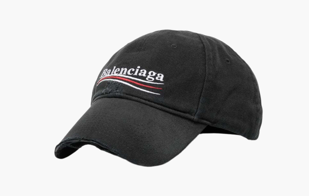 Balenciaga Political Campaign Distressed Cap "Grey/Multi"
