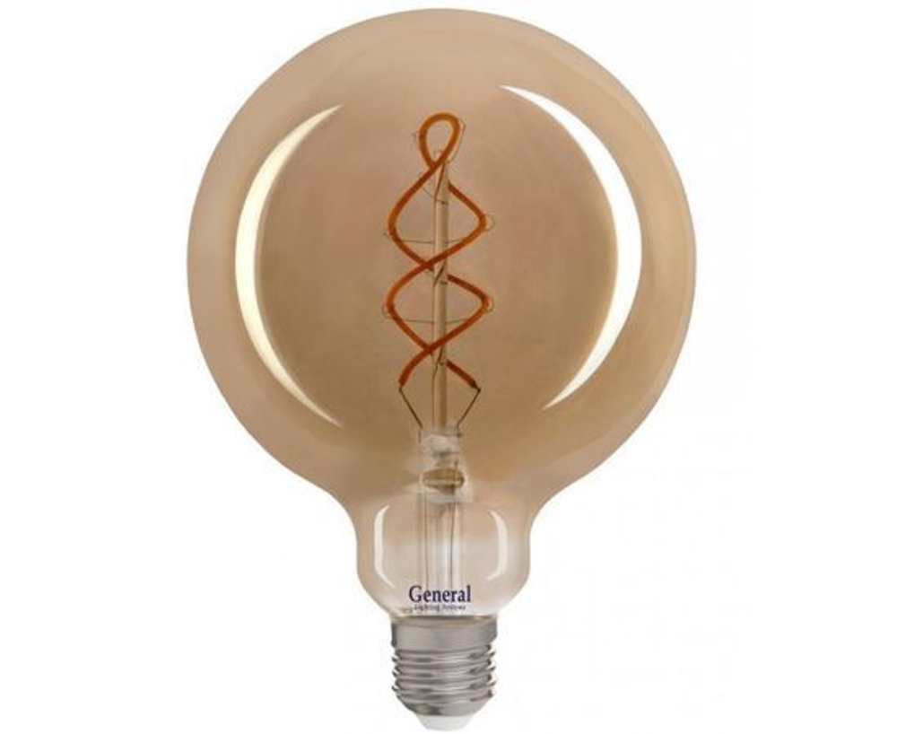 Лапочка General LOFT шар G95DSS E27 6W 1.8K 95х136 филамент (нитевидная) дымчатая 684900, 1 шт.