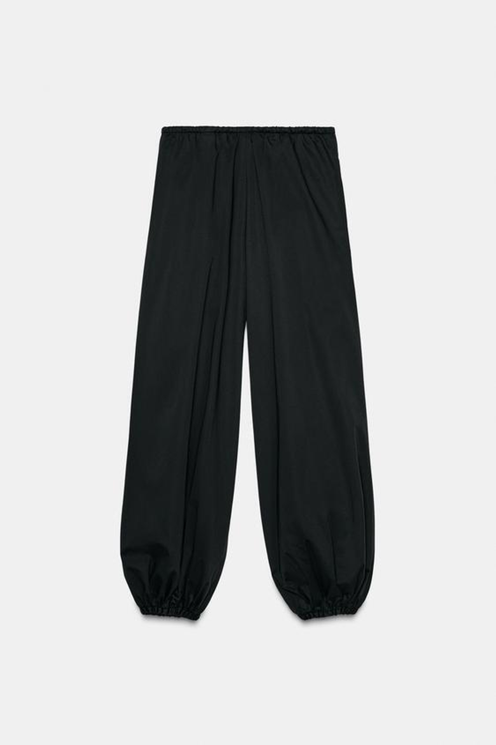 ZARA БРЮКИ-БОМБЕРЫ ZW COLLECTION, ЧЕРНЫЙ