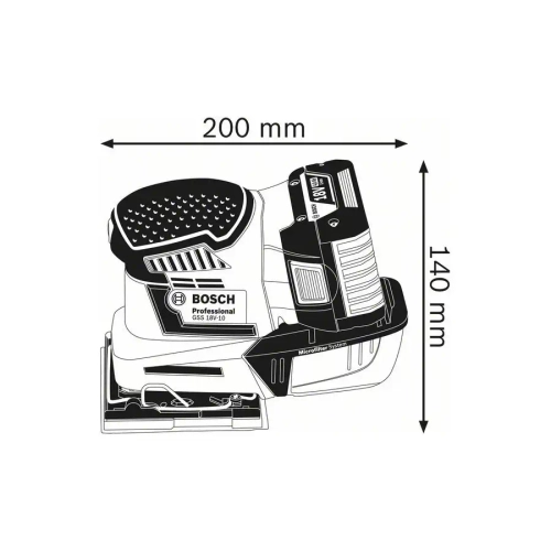 Аккумуляторная виброшлифмашина GSS 18V-10 BOSCH 06019D0200