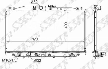 Радиатор охлаждения ДВС SAT HD0003-CL