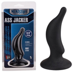 Чёрная анальная пробка ASS JACKER - 12 см. (Цвет: черный)