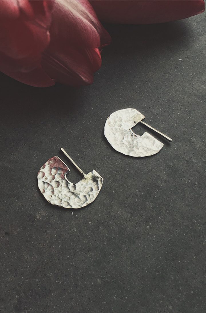 Серебряные серьги "Луна"
