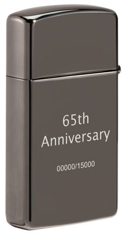 Зажигалка 65th Anniversary Zippo Slim® с покрытием Black Ice® (49709) 2