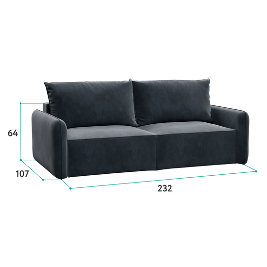 ПОРТЛЕНД Диван прямой зеленый