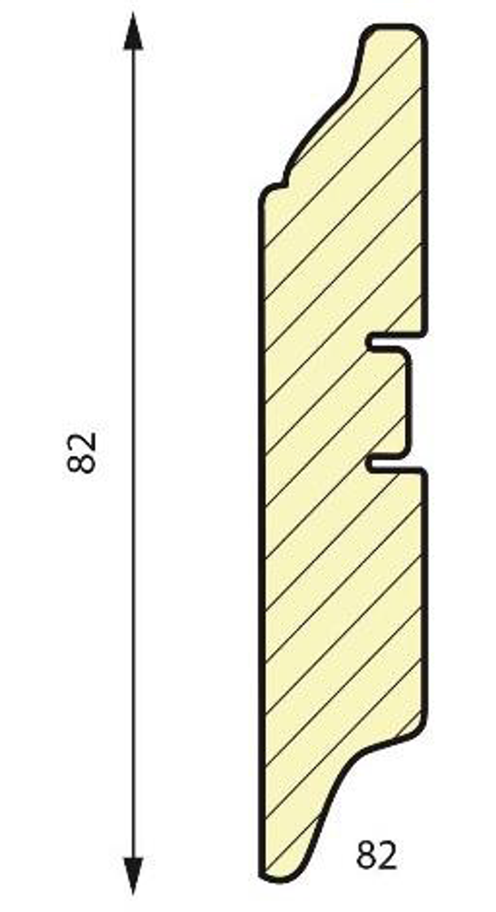 Плинтус МДФ Aberhof Art 802 под покраску 16x82х2400 мм