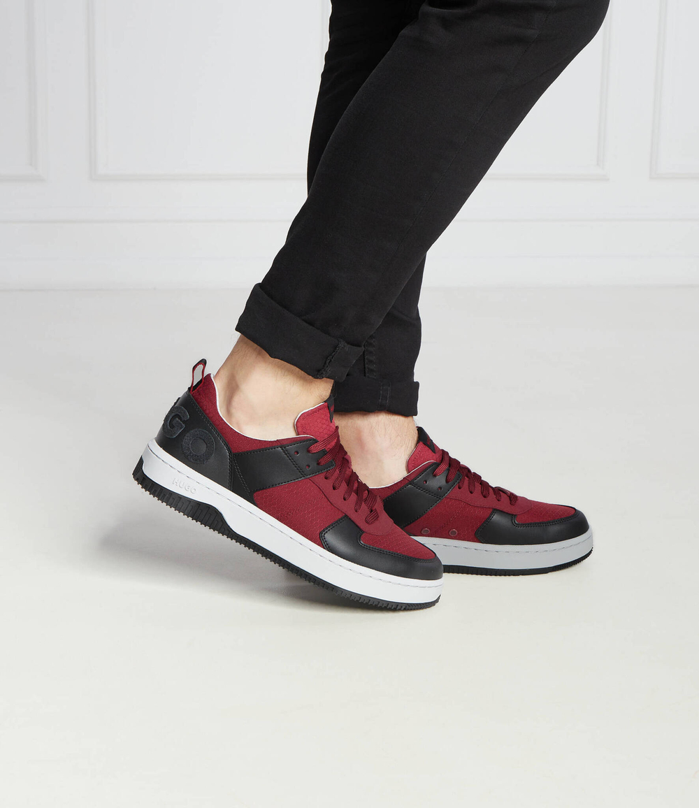 Кожаные кроссовки kilian tenn HUGO - бордовый(50503032)