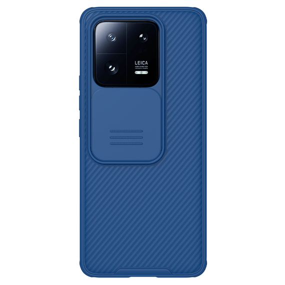 Чехол синего цвета с защитной шторкой для задней камеры от Nillkin для Xiaomi 13 Pro, серия CamShield Pro